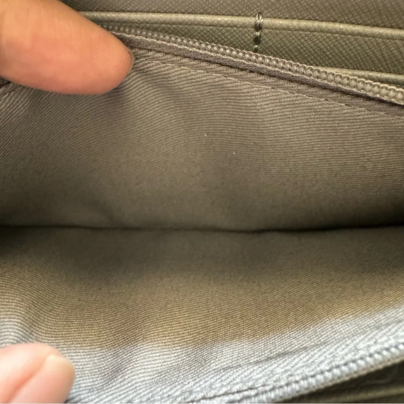 Fossil Jori Blue RFID Zip Leather Clutch Wallet Wristlet - Picture 11 of 12